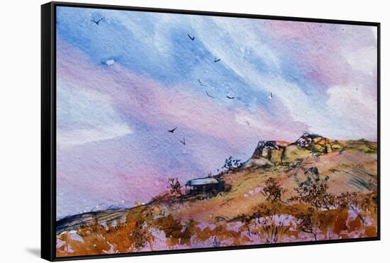 Rocky Outcrop-Margaret Coxall-Framed Stretched Canvas