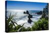 Rocky Outcrops in the Ocean Along the Road Between Greymouth and Westport, West Coast, South Island-Michael Runkel-Stretched Canvas