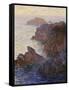 Rocky Point at Port-Goulphar-Claude Monet-Framed Stretched Canvas