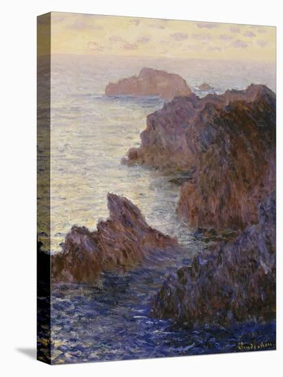 Rocky Point at Port-Goulphar-Claude Monet-Stretched Canvas