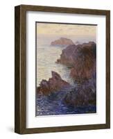 Rocky Point at Port-Goulphar-Claude Monet-Framed Giclee Print