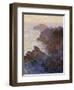 Rocky Point at Port-Goulphar-Claude Monet-Framed Giclee Print