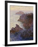 Rocky Point at Port-Goulphar-Claude Monet-Framed Giclee Print