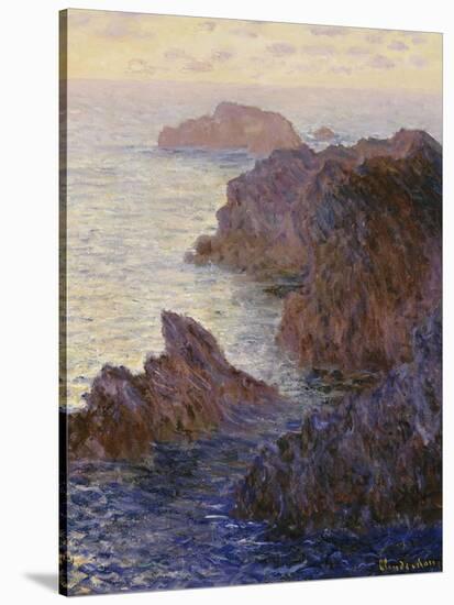 Rocky Point at Port-Goulphar-Claude Monet-Stretched Canvas