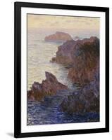 Rocky Point at Port-Goulphar-Claude Monet-Framed Giclee Print