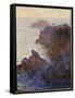 Rocky Point at Port-Goulphar-Claude Monet-Framed Stretched Canvas