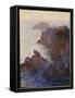 Rocky Point at Port-Goulphar-Claude Monet-Framed Stretched Canvas