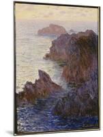 Rocky Point at Port-Goulphar-Claude Monet-Mounted Giclee Print