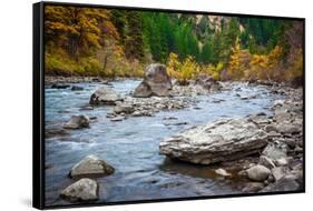 Rocky River-Michael Broom-Framed Stretched Canvas