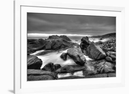 Rocky Seascape Monochrome-Otto du Plessis-Framed Photographic Print