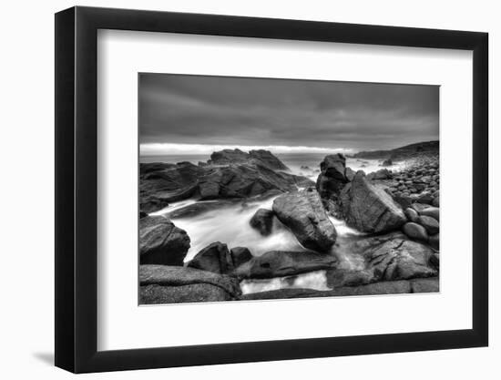 Rocky Seascape Monochrome-Otto du Plessis-Framed Photographic Print