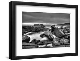 Rocky Seascape Monochrome-Otto du Plessis-Framed Photographic Print