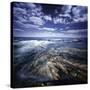 Rocky Shore and Tranquil Sea Against Cloudy Sky, Sardinia, Italy-null-Stretched Canvas