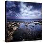 Rocky Shore and Tranquil Sea Against Cloudy Sky, Sardinia, Italy-null-Stretched Canvas