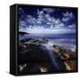 Rocky Shore and Tranquil Sea, Portoscuso, Sardinia, Italy-null-Framed Stretched Canvas