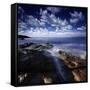 Rocky Shore and Tranquil Sea, Portoscuso, Sardinia, Italy-null-Framed Stretched Canvas