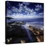 Rocky Shore and Tranquil Sea, Portoscuso, Sardinia, Italy-null-Stretched Canvas