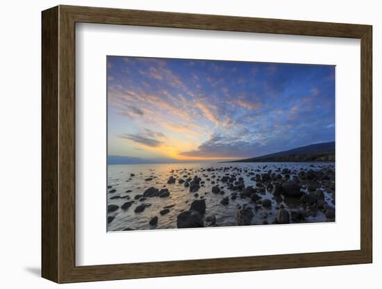 Rocky Shore near Kaleahi at sunrise, North Shore, Lanai Island, Hawaii-Stuart Westmorland-Framed Photographic Print