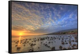 Rocky Shore near Kaleahi at sunrise, North Shore, Lanai Island, Hawaii-Stuart Westmorland-Framed Stretched Canvas