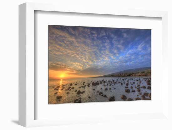 Rocky Shore near Kaleahi at sunrise, North Shore, Lanai Island, Hawaii-Stuart Westmorland-Framed Photographic Print