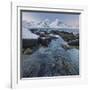 Rocky Shore Next to Vareid (Village) in Direction to Flakstad (Municipality), Stortinden (Mountain-Rainer Mirau-Framed Photographic Print