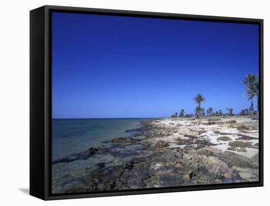 Rocky Shore of Kerkennah Islands, Tunisia-Michele Molinari-Framed Stretched Canvas