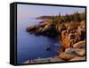 Rocky Shoreline, Acadia National Park, Maine, New England, USA-Roy Rainford-Framed Stretched Canvas