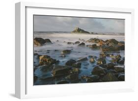 Rocky Shoreline and St. Michaels Mount, Early Morning, Cornwall, England, United Kingdom, Europe-Mark Doherty-Framed Photographic Print