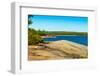 Rocky shoreline at the Killbear Provincial Park, Ontario, Canada-null-Framed Photographic Print