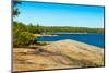 Rocky shoreline at the Killbear Provincial Park, Ontario, Canada-null-Mounted Photographic Print