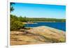 Rocky shoreline at the Killbear Provincial Park, Ontario, Canada-null-Framed Photographic Print