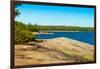 Rocky shoreline at the Killbear Provincial Park, Ontario, Canada-null-Framed Photographic Print