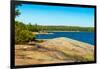 Rocky shoreline at the Killbear Provincial Park, Ontario, Canada-null-Framed Photographic Print