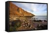 Rocky Shoreline Below Carr Naze-Mark Sunderland-Framed Stretched Canvas