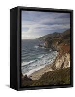 Rocky Shoreline South of Carmel, California, United States of America, North America-Donald Nausbaum-Framed Stretched Canvas