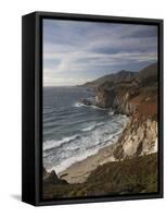 Rocky Shoreline South of Carmel, California, United States of America, North America-Donald Nausbaum-Framed Stretched Canvas