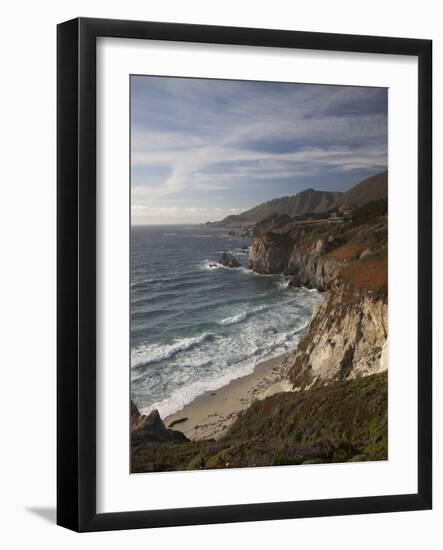 Rocky Shoreline South of Carmel, California, United States of America, North America-Donald Nausbaum-Framed Photographic Print