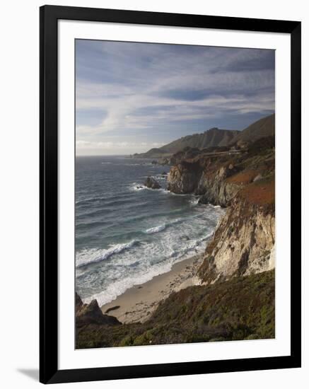 Rocky Shoreline South of Carmel, California, United States of America, North America-Donald Nausbaum-Framed Photographic Print