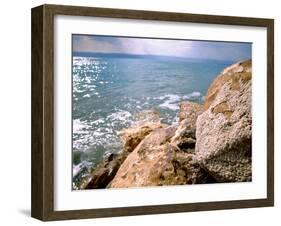 Rocky Shoreline with Salt Crystals, Dead Sea, Jordan-Cindy Miller Hopkins-Framed Premium Photographic Print