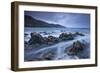 Rocky Shores of Rockham Bay, Looking Towards Morte Point, North Devon, England. Spring-Adam Burton-Framed Photographic Print