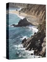 Rocky Stretch of Coastline in Big Sur, California, United States of America, North America-Donald Nausbaum-Stretched Canvas
