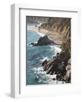 Rocky Stretch of Coastline in Big Sur, California, United States of America, North America-Donald Nausbaum-Framed Photographic Print