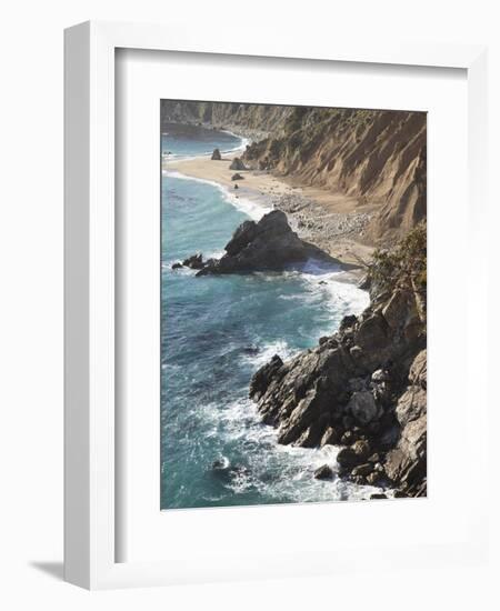 Rocky Stretch of Coastline in Big Sur, California, United States of America, North America-Donald Nausbaum-Framed Photographic Print