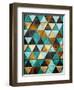 Rocky Teal Mountains-Milli Villa-Framed Art Print