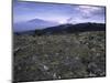Rocky Terrain with Mountain in the Distance, Kilimanjaro-Michael Brown-Mounted Photographic Print