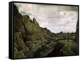 Rocky Valley with a Road, 17th Century-Hercules Seghers-Framed Stretched Canvas