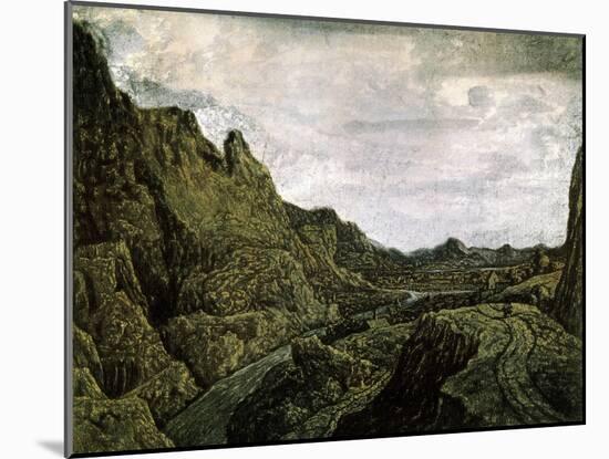 Rocky Valley with a Road, 17th Century-Hercules Seghers-Mounted Giclee Print