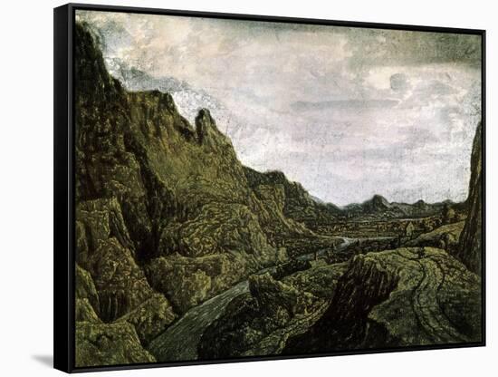Rocky Valley with a Road, 17th Century-Hercules Seghers-Framed Stretched Canvas