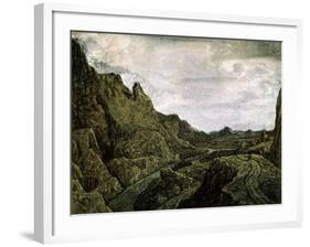 Rocky Valley with a Road, 17th Century-Hercules Seghers-Framed Giclee Print