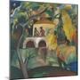 Rococo, 1912 (Oil on Canvas)-August Macke-Mounted Giclee Print